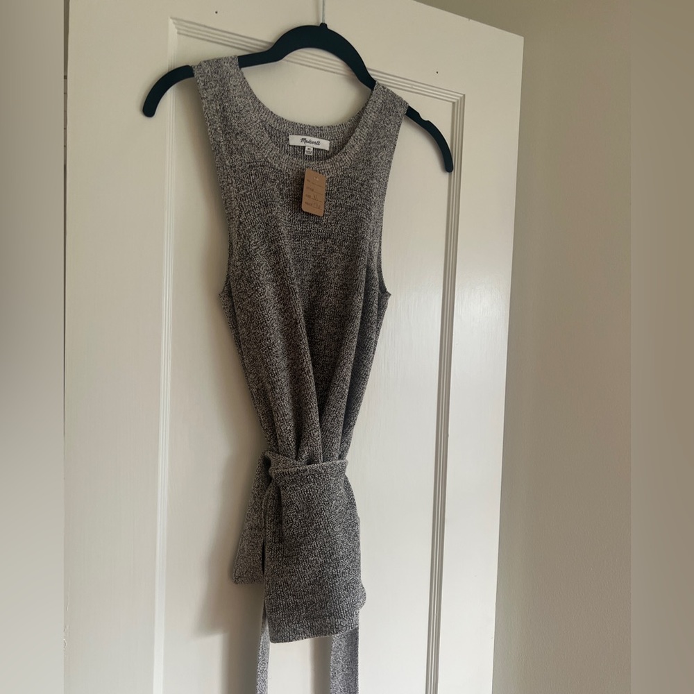 Madewell Knit Wrap Waist Sleeveless Top